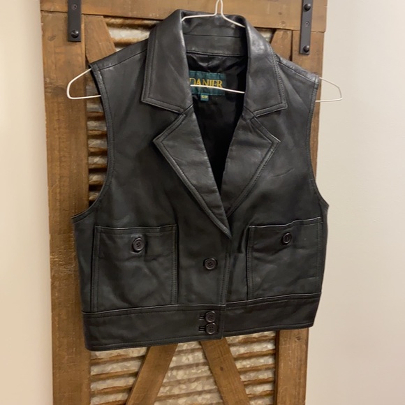 DANIER vintage leather vest - Picture 1 of 15